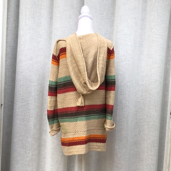 Ralph Lauren blue label Aztec serape toggle button hooded sweater cardigan - Picture 2 of 10
